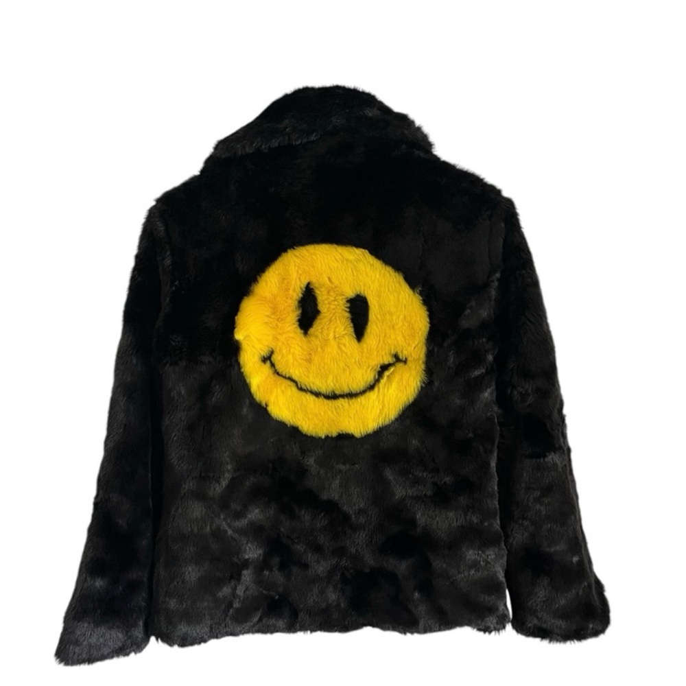DELIA*S x DOLLS KILL Faux Fur Smiley Face Coat - Picture 5 of 10